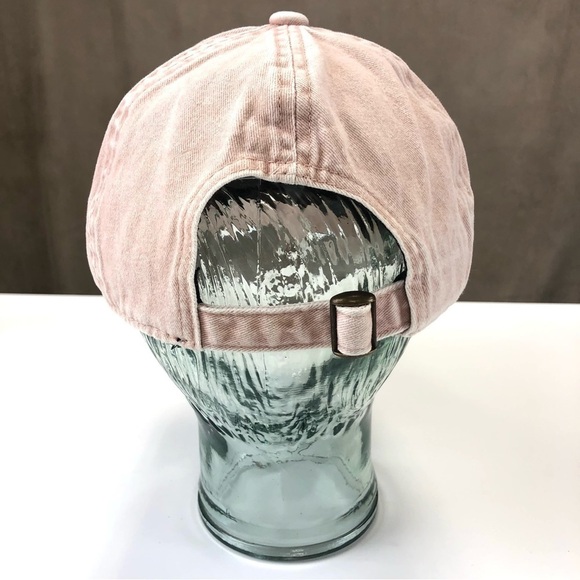 Rae Dunn pink Mom Life distressed blush all cotton ball cap - Picture 4 of 8